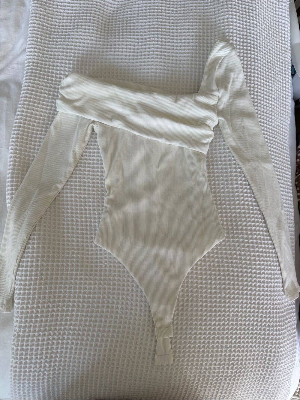 Lovers & Friends Off-Shoulder Ribbed One-Piece Bodysuit - Size XS